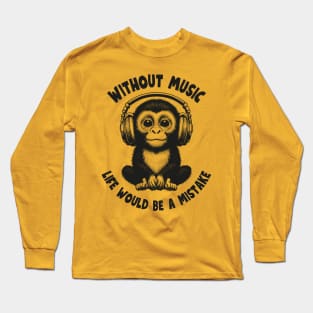 Music monkey Long Sleeve T-Shirt